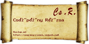 Csépány Rózsa névjegykártya