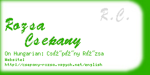 rozsa csepany business card